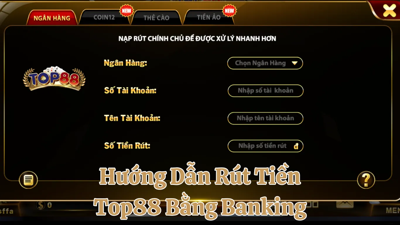 Ưu điểm của hướng dẫn rút tiền Top88 bằng banking