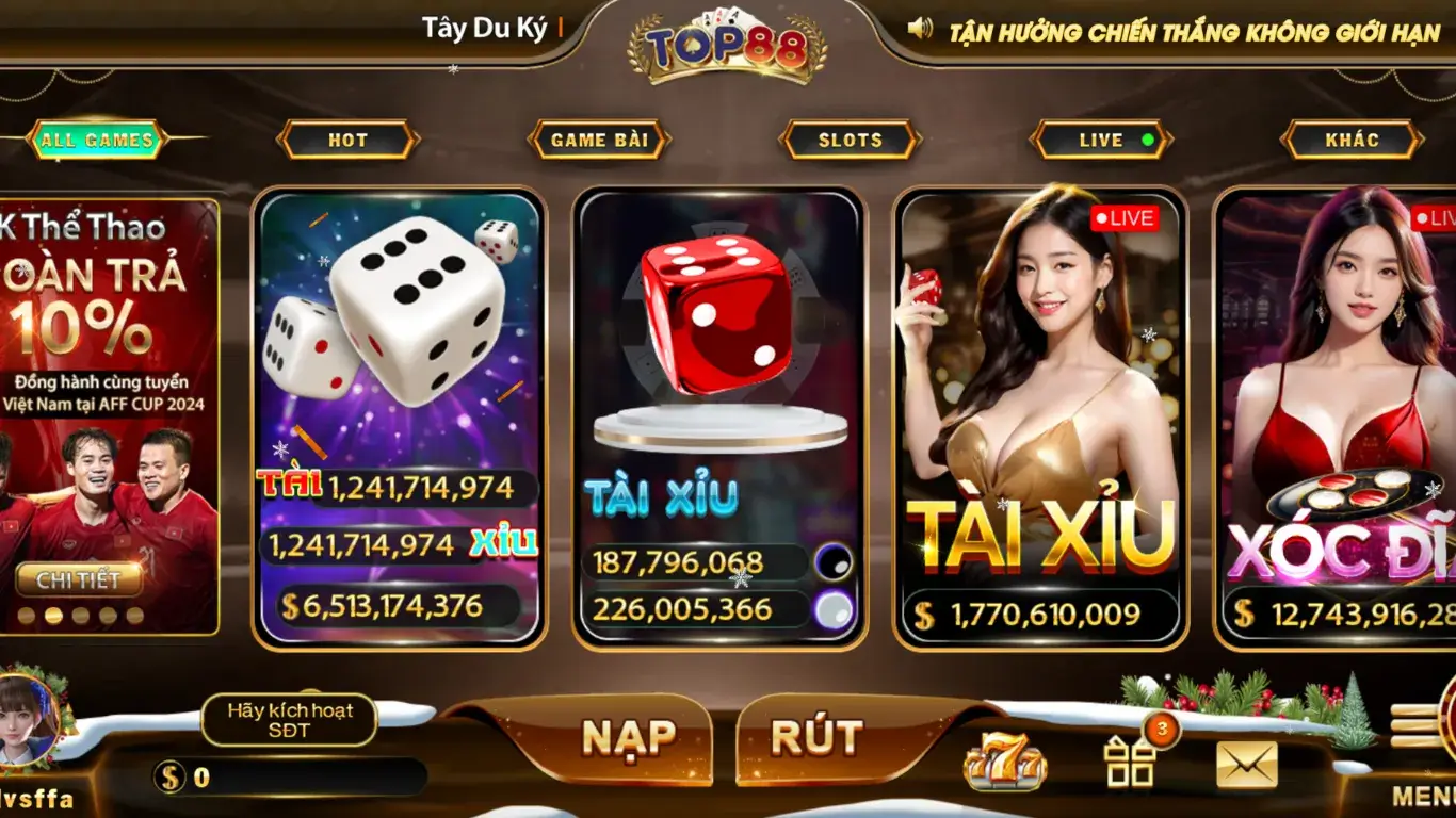 Top các tựa game bài hấp dẫn nhất tại Top88