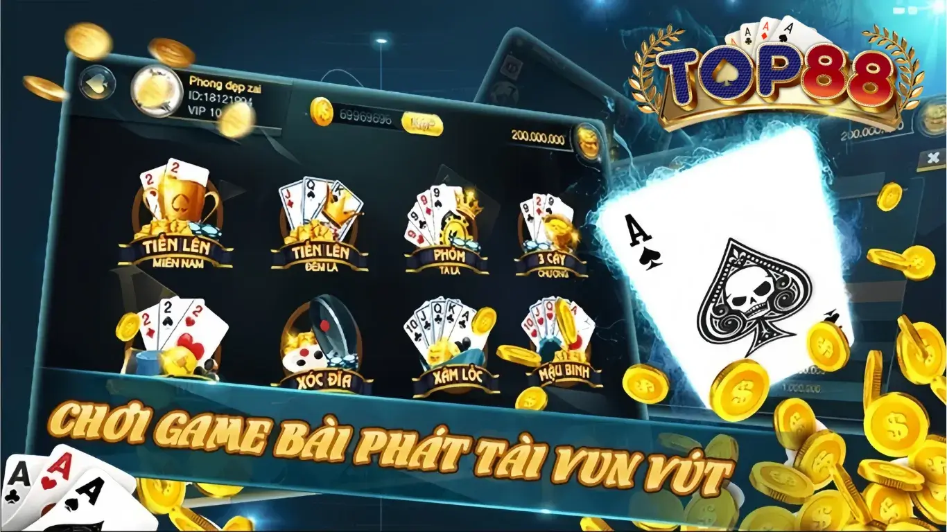 Game bài đổi thưởng Top88 có điểm gì hấp dẫn?